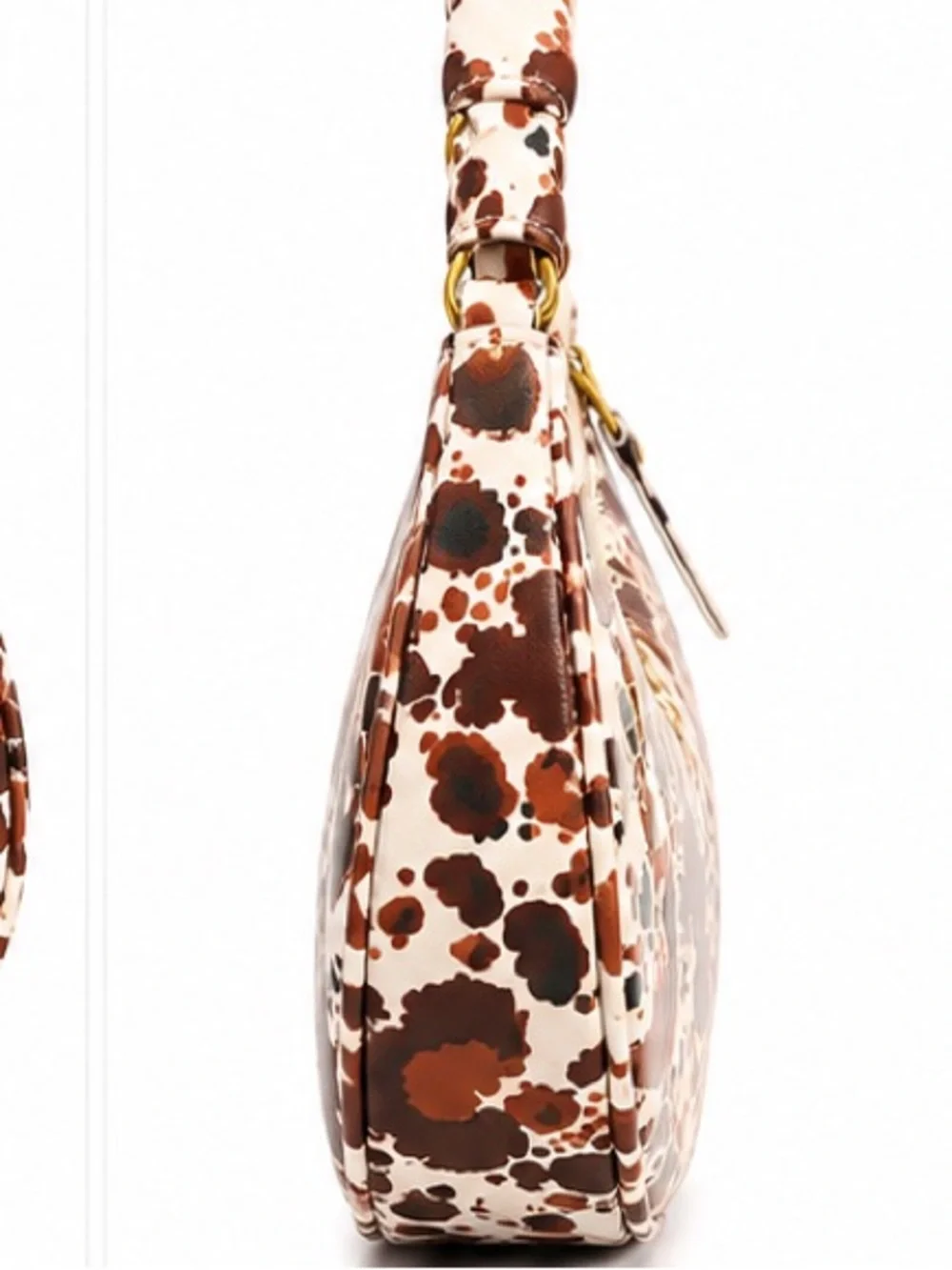 Betsey Johnson Xonorthy Woven Cow-Print Hearted Woven Shoulder Bag